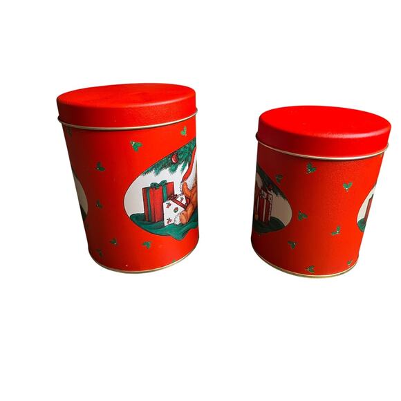 House of Lloyd Christmas Around The World Nesting Tin Peek a Boo Teddy Bear (2) - Picture 2 of 9